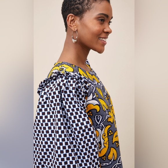 KIKI Clothing African Print Balloon Sleeve Dress Ethical Fashion Designer S - Picture 3 of 12